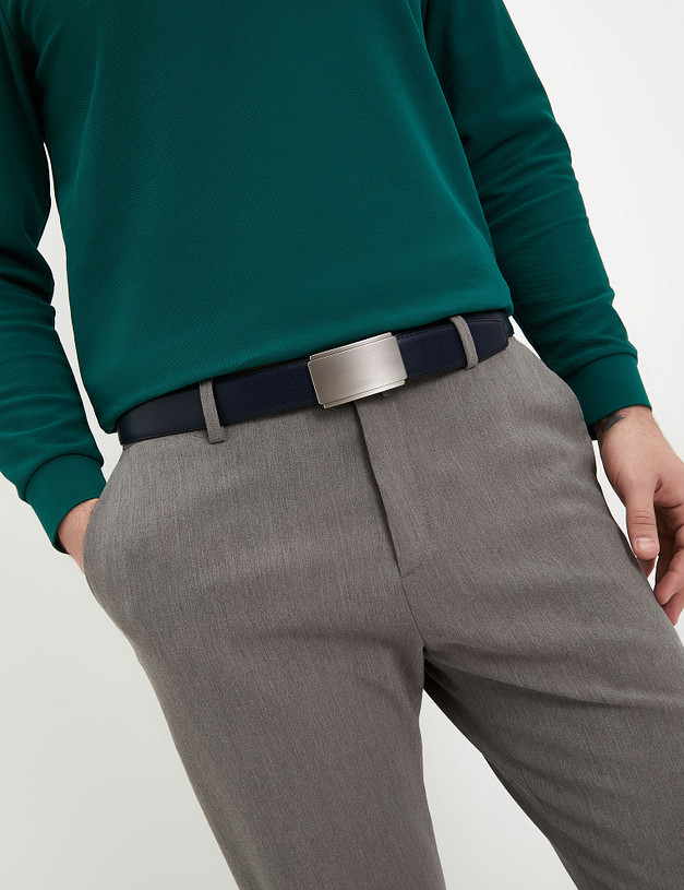 Синий мужской ремень MASCOTTE 727-4115-603 | ракурс 1