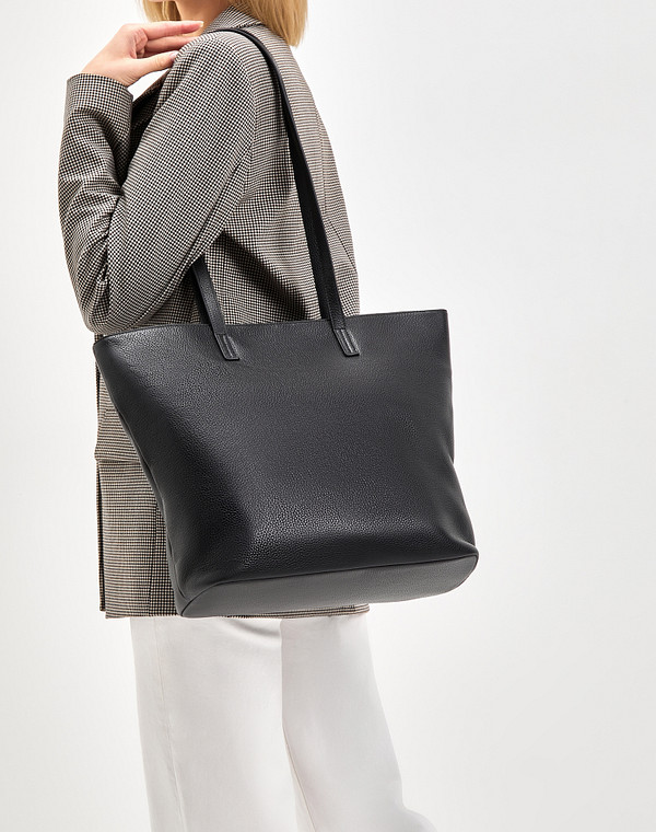 660-3103-102 Сумка женская нат.кожа-и.кожа/текстиль черн, L, Mascotte