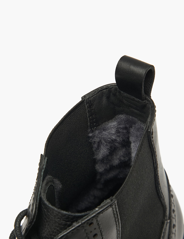 Черные мужские зимние ботинки MASCOTTE 22-521232-0102 | ракурс 6 Черные мужские зимние ботинки MASCOTTE 22-521232-0102 | ракурс 6