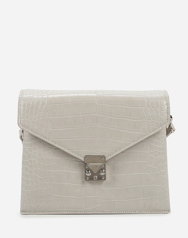 660-1106-610 Сумка женская и.кожа/текстиль серый, S, Mascotte