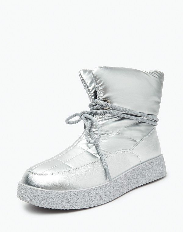 36-321321-0216 Ботинки женские текстиль-и.кожа/ворсин серебро, Mascotte