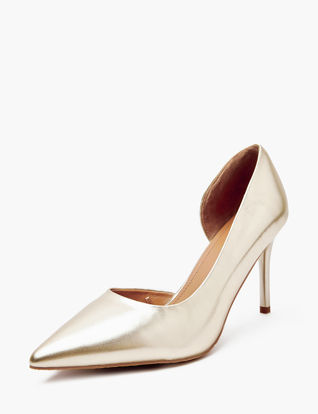 Золотые женские туфли MASCOTTE 233-412811-0115 | ракурс 2