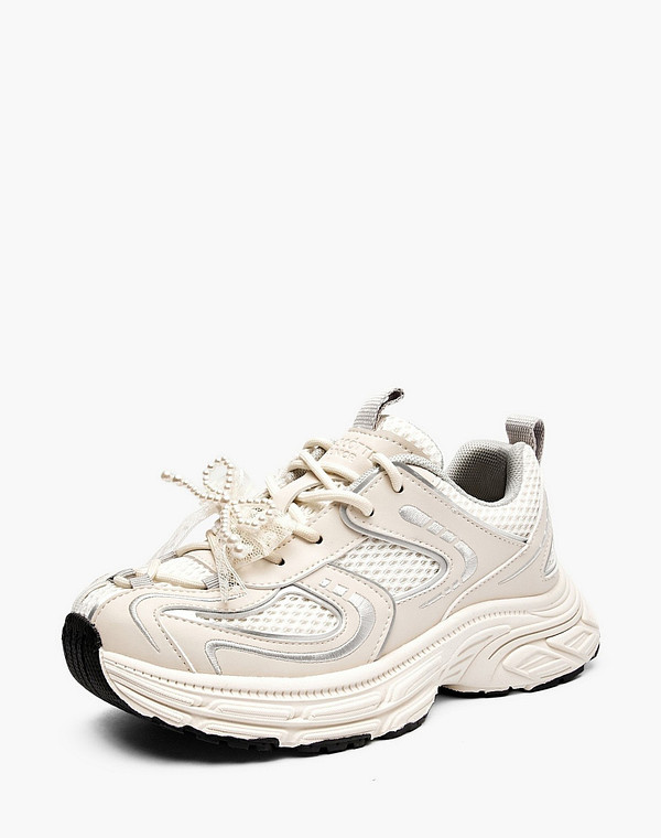 234-616621-0601 Полуботинки для активного отдыха девичьи и.кожа-текстиль/текстиль молочн, Mascotte JUNIOR