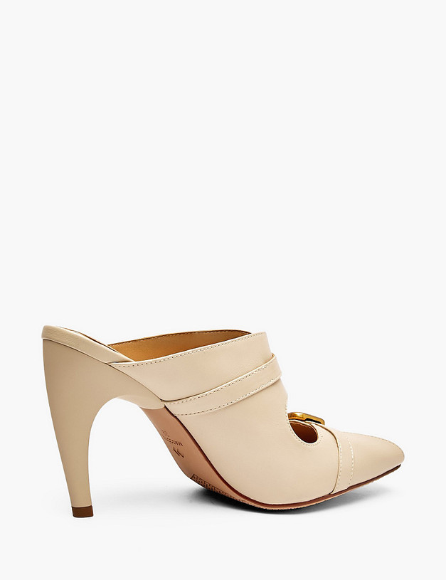 Бежевые женские мюли MASCOTTE 175-6163014-6568M | ракурс 3