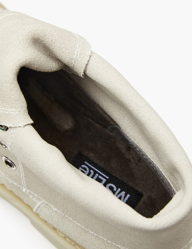 Молочные женские ботинки из велюра MASCOTTE 58-410321-0201 | ракурс 8