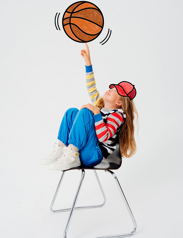 Молочные высокие кроссовки для девочек MASCOTTE 234-321921-0601 | ракурс 1