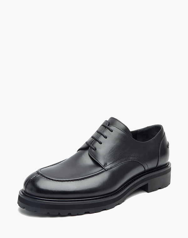 175-322011-0102 Полуботинки мужские нат.кожа/нат.кожа черн, Mascotte