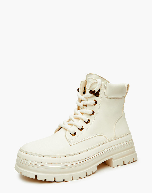 234-325021-0201 Ботинки женские нат.кожа-и.кожа/ворсин бел, Mascotte