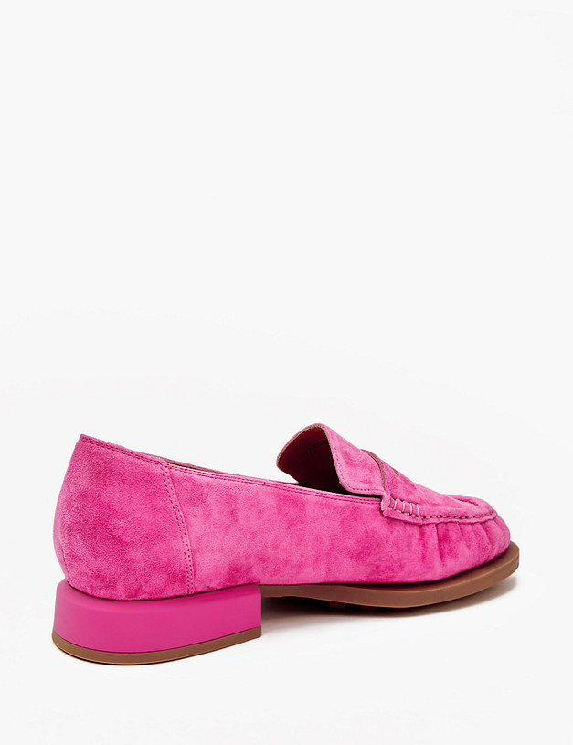 Розовые велюровые женские лоферы MASCOTTE 172-4122212-4627M | ракурс 3 Розовые велюровые женские лоферы MASCOTTE 172-4122212-4627M | ракурс 3