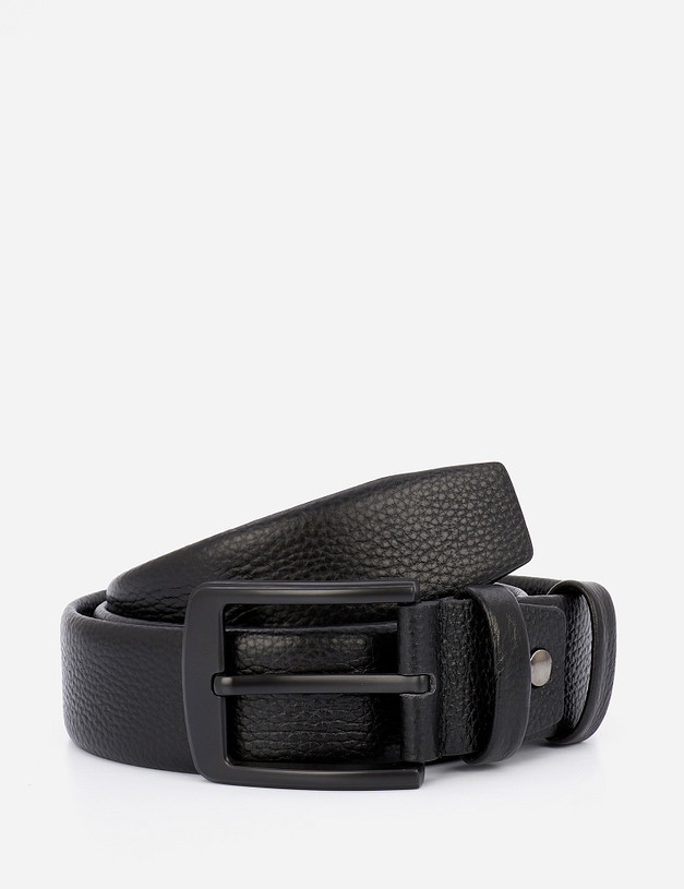 Черный мужской ремень MASCOTTE 727-1243-102 | ракурс 2