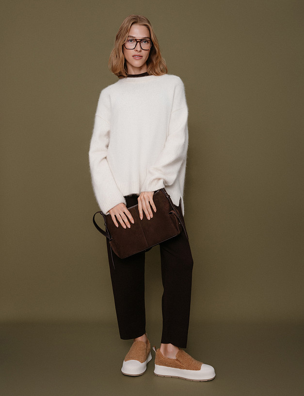 Рыжие женские меховые слипоны  MASCOTTE 98-523541-0413 | ракурс 9