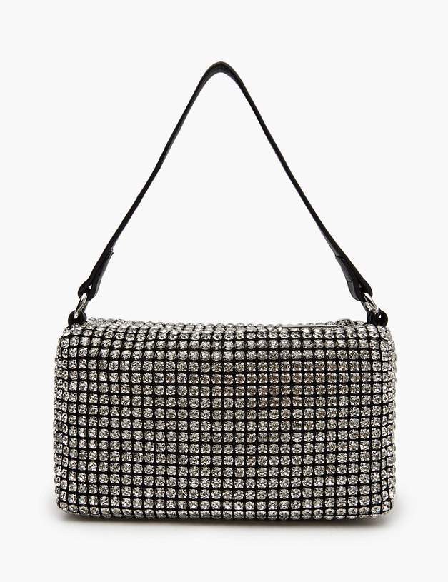 Черная женская сумка с кристаллами MASCOTTE 626-4165-202 | ракурс 3