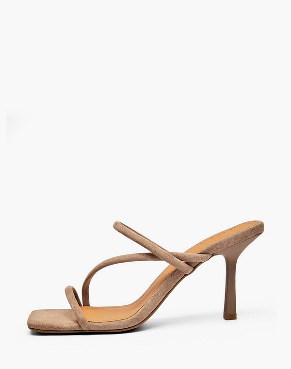 234-611491-4699M Туфли летние женские велюр/б.п. серо-беж, Mascotte