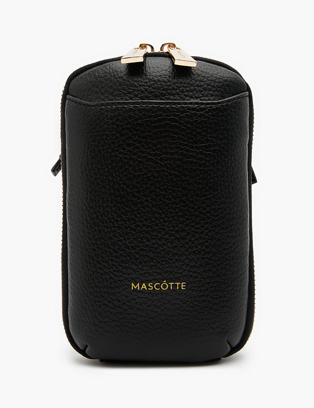 Черная женская сумка для мобильного MASCOTTE 610-3101-602 | ракурс 2