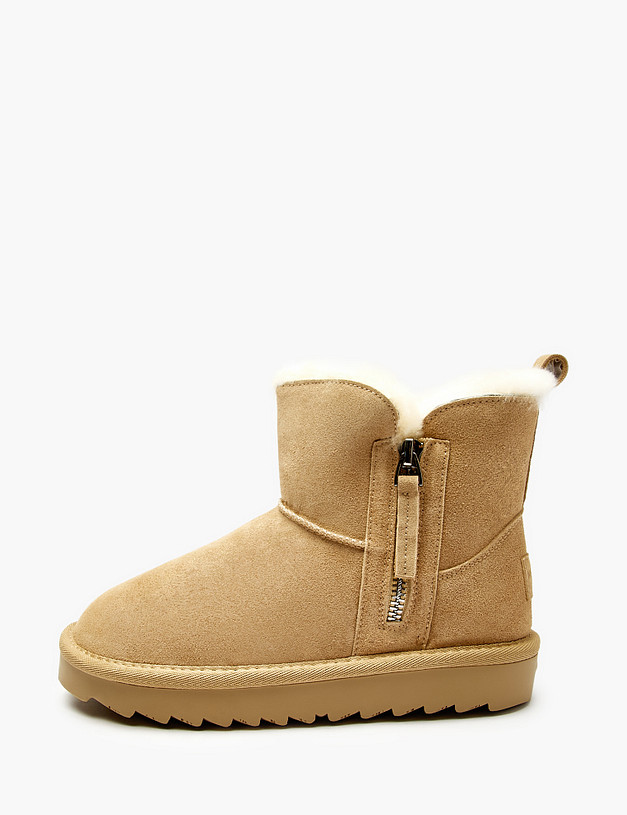 Бежевые угги для девочек MASCOTTE 234-525031-0208 | ракурс 2