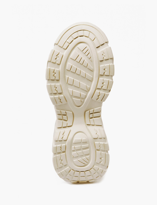 Молочные массивные женские кроссовки MASCOTTE 234-312321-0601 | ракурс 5