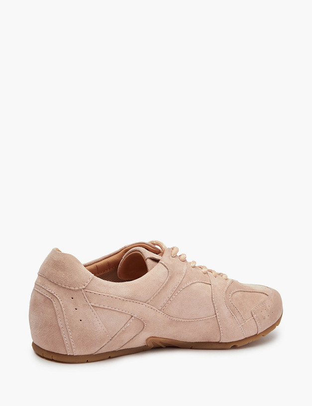 Розовые женские кроссовки из велюра и текстиля MASCOTTE 22-5161421-4673M | ракурс 5