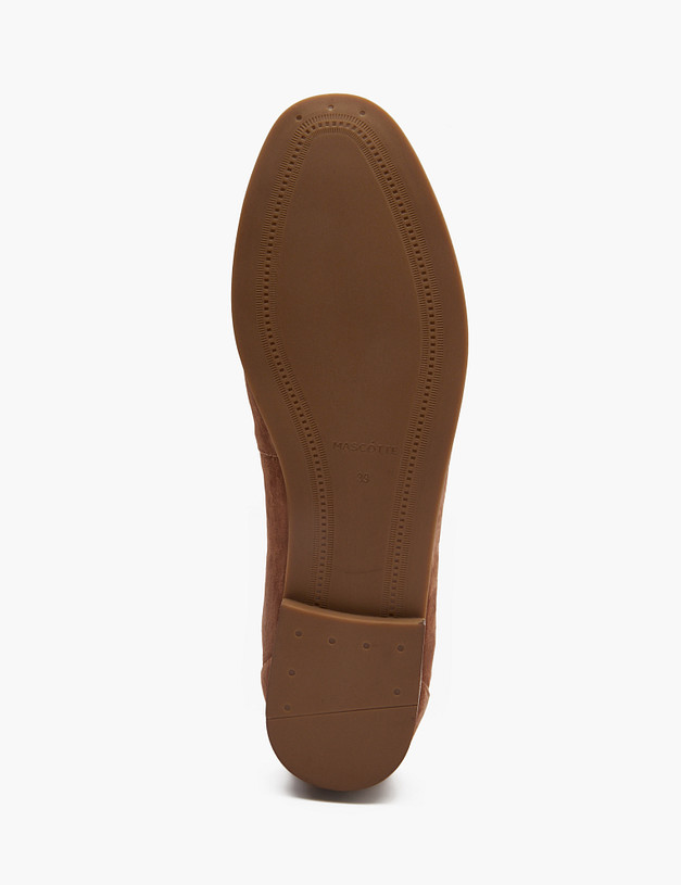 Коричневые велюровые женские лоферы MASCOTTE 94-513611-0609 | ракурс 5