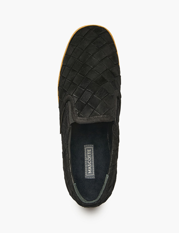Черные женские слипоны MASCOTTE 22-5161326-3605M | ракурс 4 Черные женские слипоны MASCOTTE 22-5161326-3605M | ракурс 4
