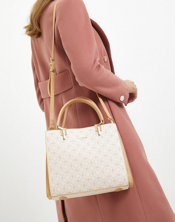 602-3231-601 Сумка женская и.кожа/текстиль молочн-беж, M, Mascotte