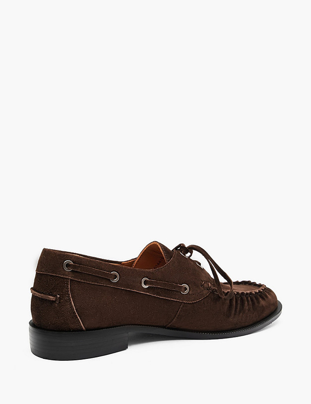 Коричневые женские топ-сайдеры MASCOTTE 234-614411-0609 | ракурс 3