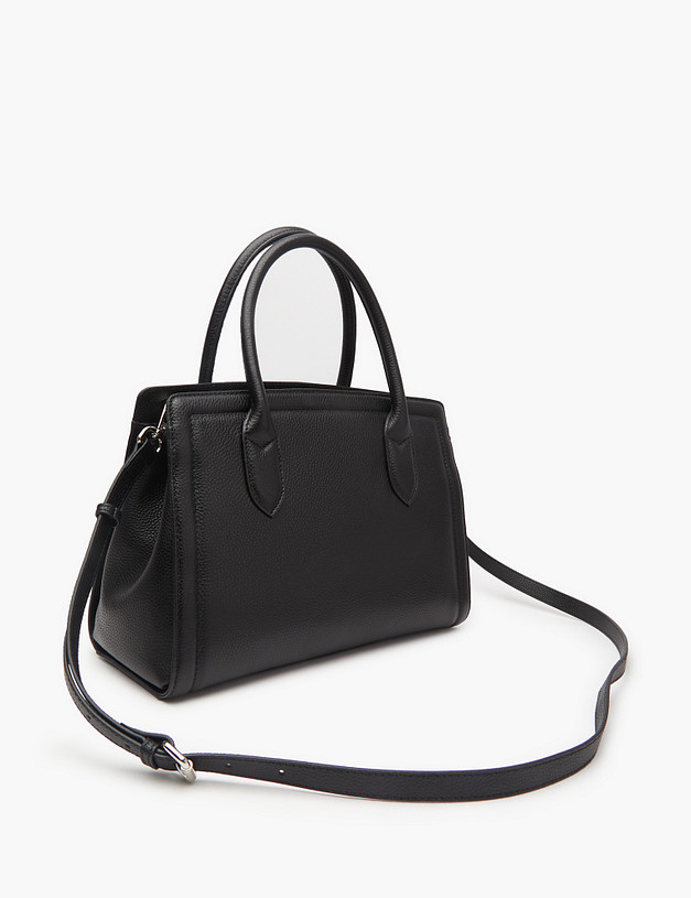 Черная кожаная женская сумка MASCOTTE 660-3207-102 | ракурс 3