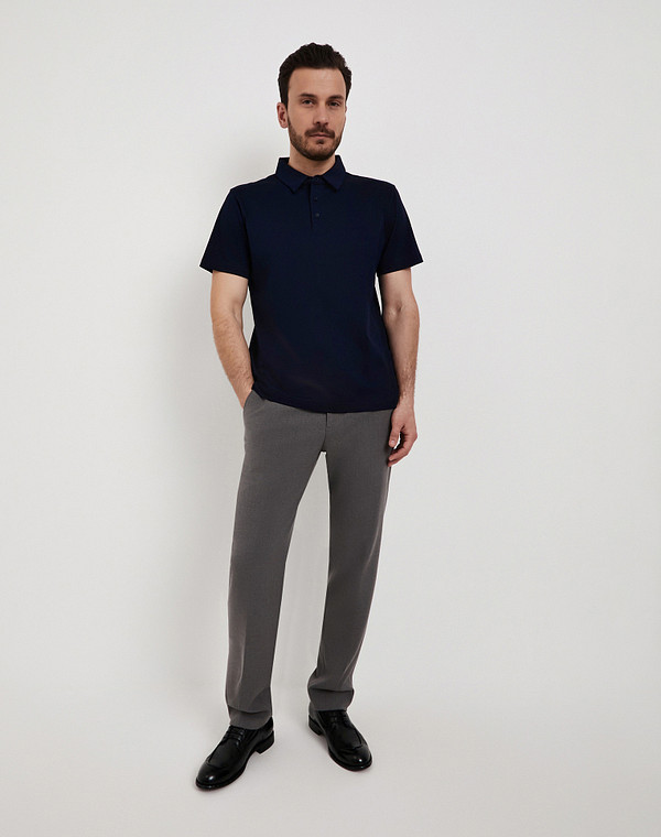 873-6104-2603 Джемпер-поло мужской темн-синий, Mascotte