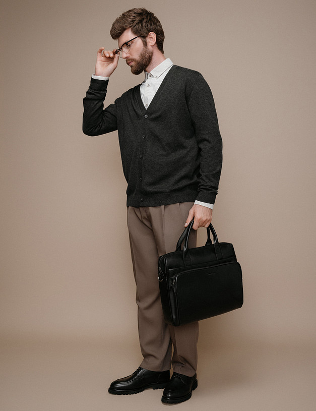 Черный мужской портфель MASCOTTE 602-1216-102 | ракурс 5