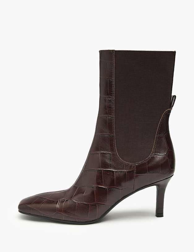 Коричневые женские челси с тиснением MASCOTTE 126-424023-0109 | ракурс 2