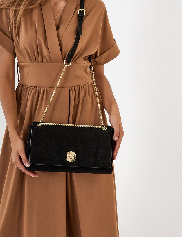 Черная женская сумка кросс-боди MASCOTTE 604-1224-0202 | ракурс 1