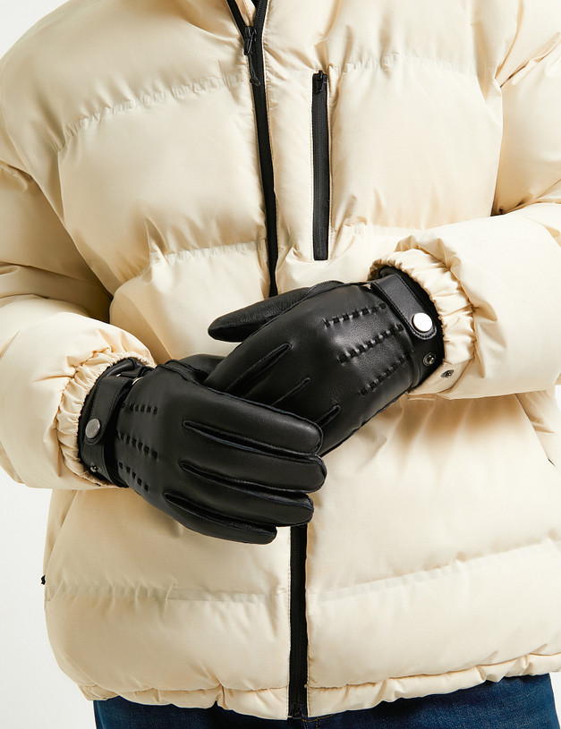 Черные мужские перчатки MASCOTTE 707-2221-102 | ракурс 1