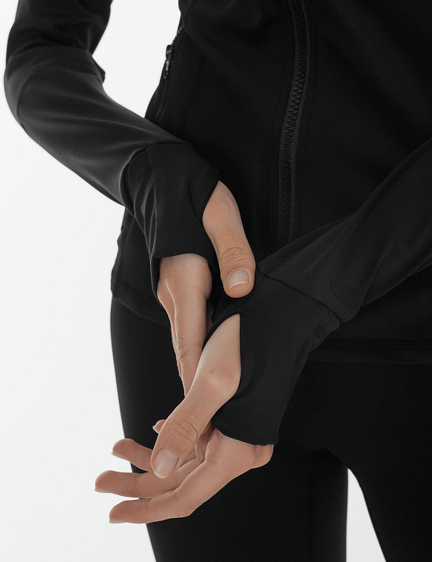 Черная спортивная олимпийка MASCOTTE 234-3188-2402 | ракурс 5