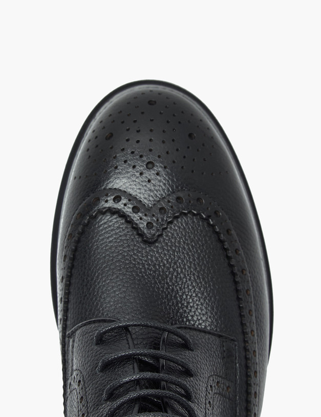 Черные мужские ботинки с перфорацией MASCOTTE 175-322824-0102 | ракурс 4