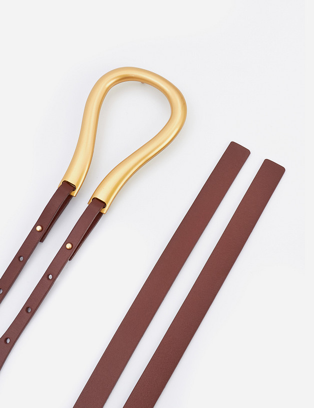 Коричневый женский ремень MASCOTTE 701-1211-609 | ракурс 3