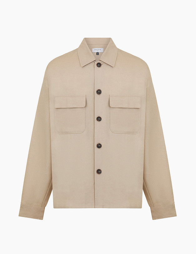 Бежевая мужская куртка-рубашка MASCOTTE 885-6111-2708 | ракурс 8