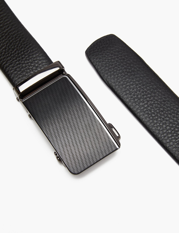 Черный мужской ремень MASCOTTE 727-3209-102 | ракурс 3 Черный мужской ремень MASCOTTE 727-3209-102 | ракурс 3