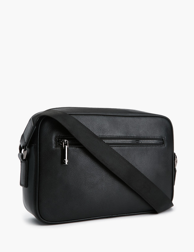 Черная кожаная мужская сумка MASCOTTE 602-2121-102 | ракурс 3