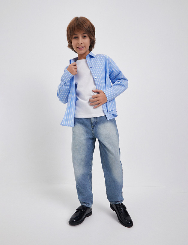 Черные полуботинки для мальчиков MASCOTTE 159-410111-0102 | ракурс 1