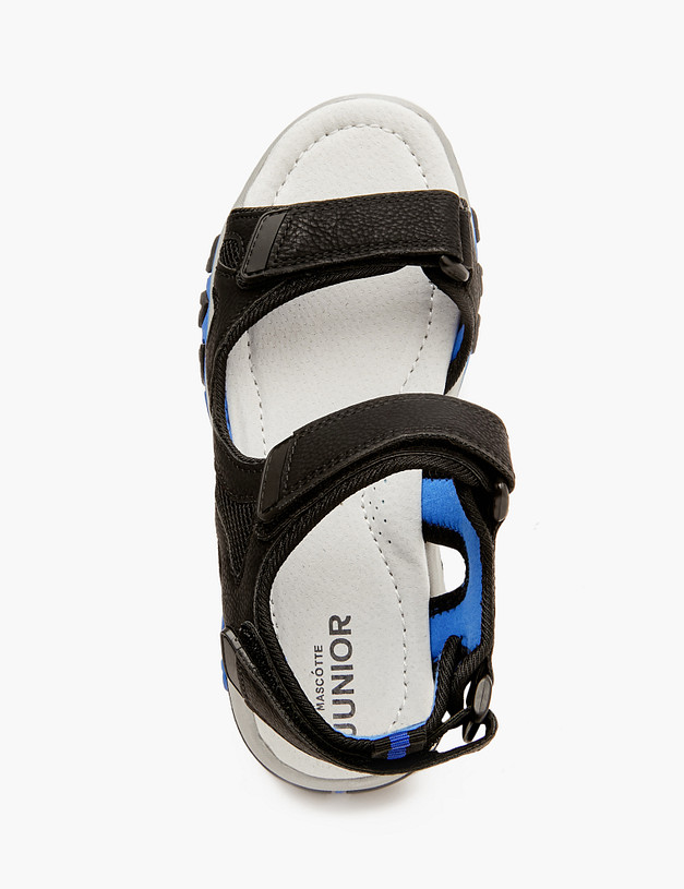 Черные сандалии для мальчиков MASCOTTE 98-412522-0202 | ракурс 6 Черные сандалии для мальчиков MASCOTTE 98-412522-0202 | ракурс 6