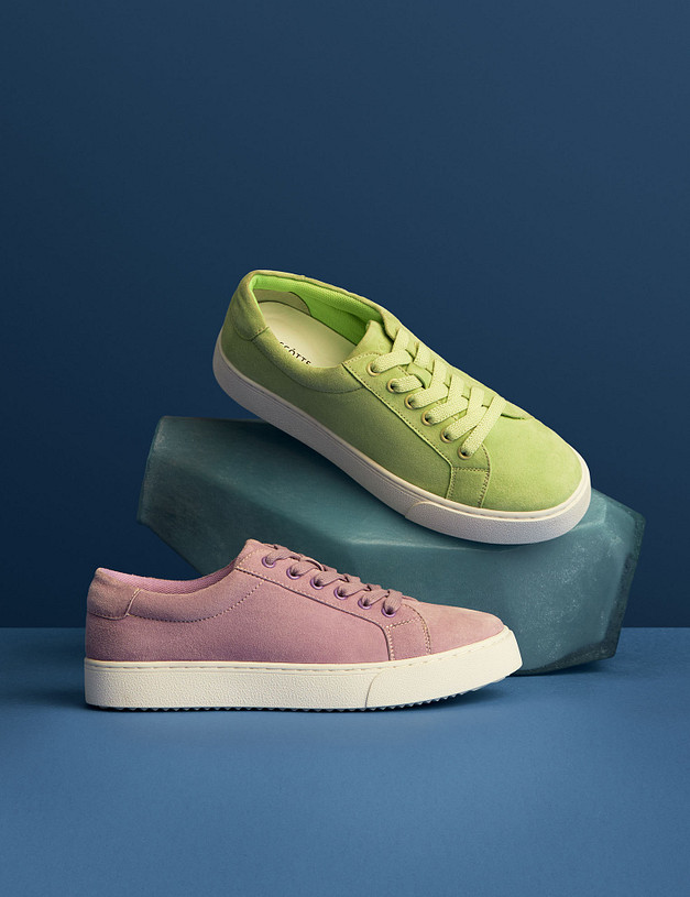 Фиолетовые женские кеды из велюра MASCOTTE 58-3180521-4617M | ракурс 1