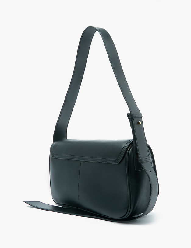 Черная кожаная женская сумка MASCOTTE 604-2201-602 | ракурс 3 Черная кожаная женская сумка MASCOTTE 604-2201-602 | ракурс 3