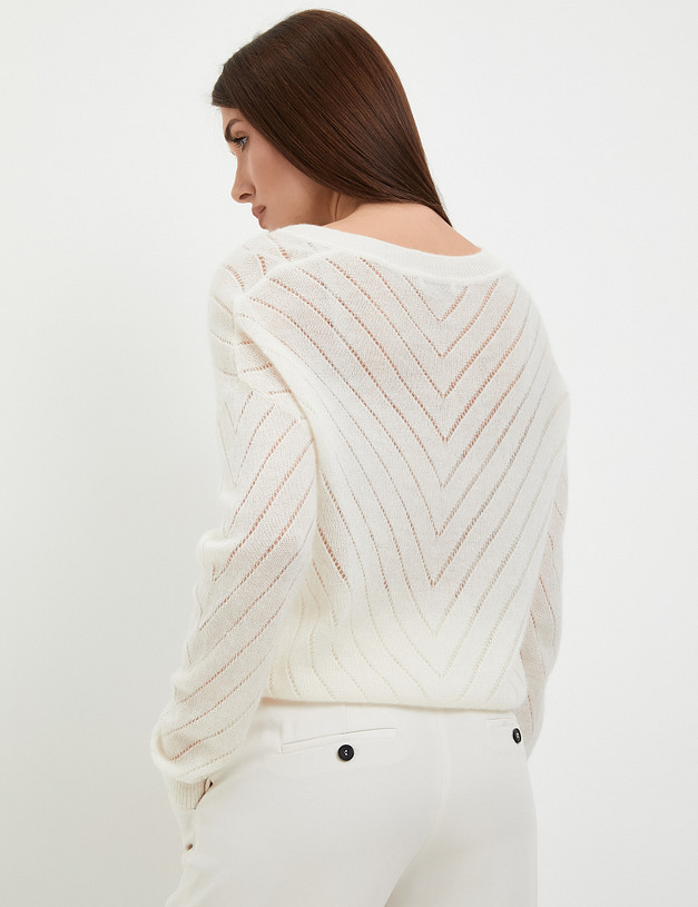 Молочный женский джемпер MASCOTTE 852-3202-2401 | ракурс 2