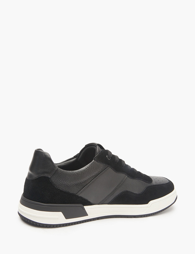 Черные мужские кроссовки с велюровыми вставками MASCOTTE 175-512711-0102 | ракурс 3