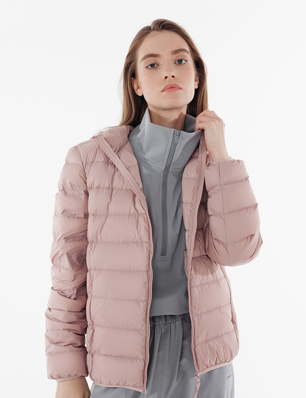 Розовая женская куртка с капюшоном MASCOTTE 234-3173-2406 | ракурс 4 Розовая женская куртка с капюшоном MASCOTTE 234-3173-2406 | ракурс 4