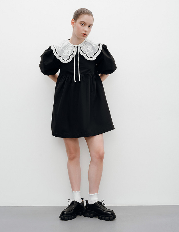 Черные кожаные женские дерби MASCOTTE 58-410511-7100M | ракурс 1