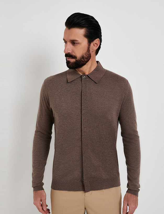 Мужской кардиган цвета капучино MASCOTTE 852-6117-2409 | ракурс 1