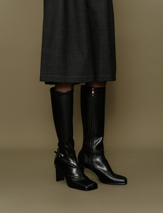 Черные женские сапоги MASCOTTE 175-5281315-0602 | ракурс 2