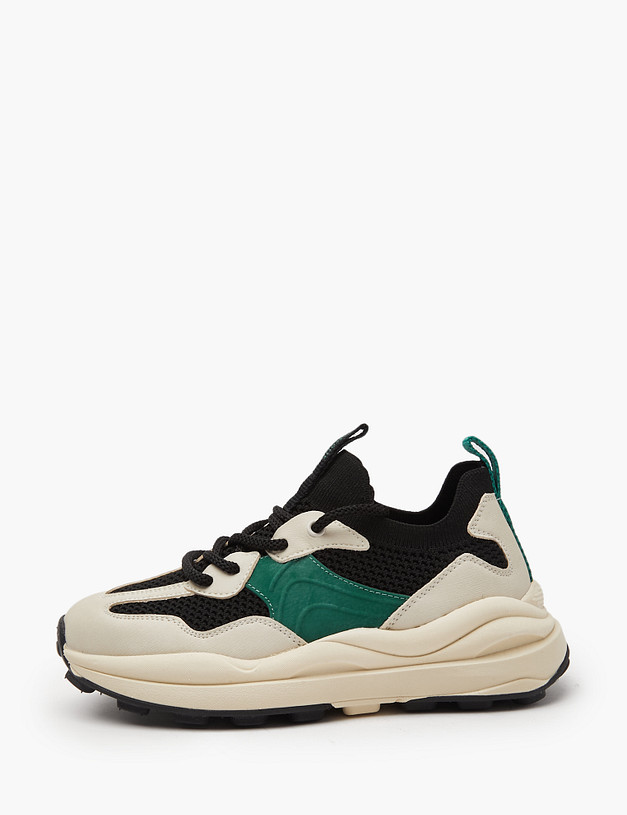 Молочные детские кроссовки с сетчатыми вставками MASCOTTE 234-413721-0604 | ракурс 3