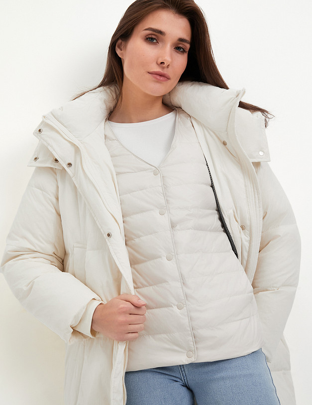Белая женская куртка MASCOTTE 234-3311-2401 | ракурс 9
