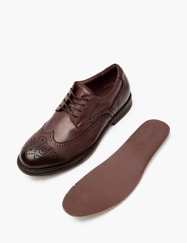 Premium коричневые мужские броги MASCOTTE 128-414611-0109 | ракурс 7 Premium коричневые мужские броги MASCOTTE 128-414611-0109 | ракурс 7